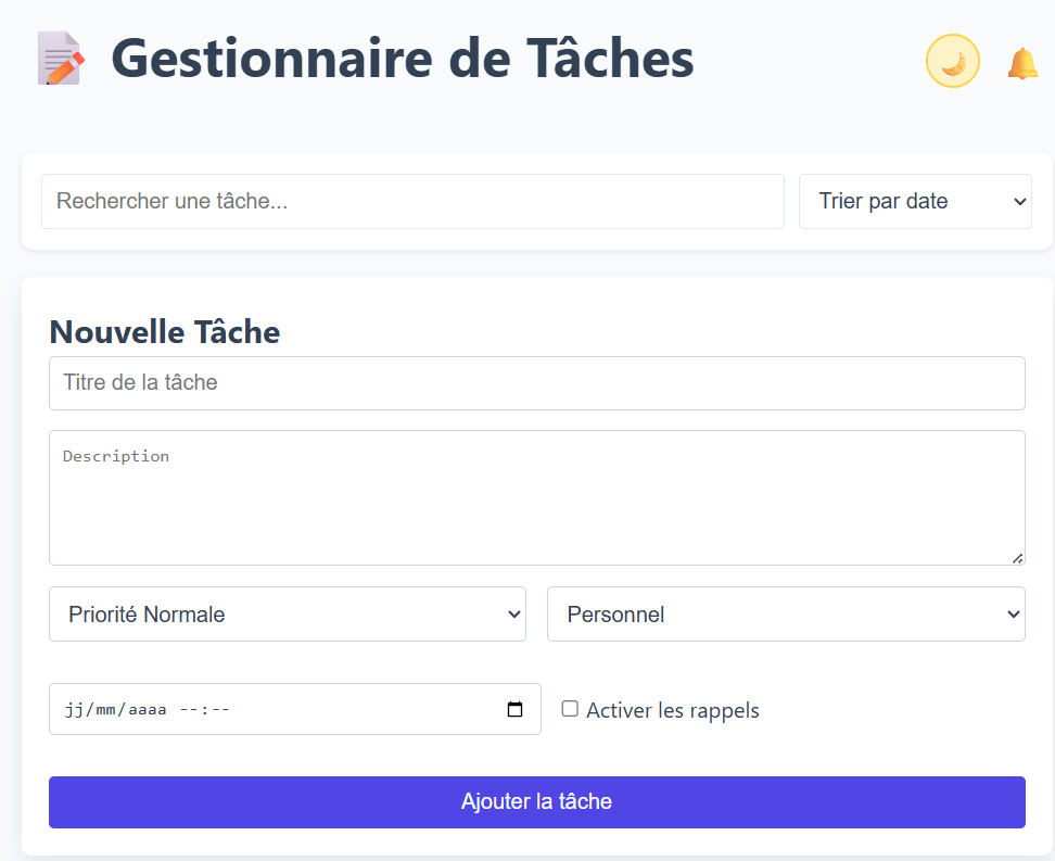 Gestion des tâches