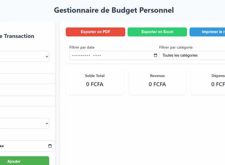 Gestion des Budgets